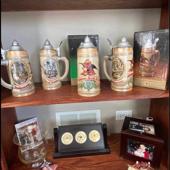 Anheuser Busch Other - TAKE ALL 4 Gorgeous Anheuser BUSCH Steins! OR All 4 for $75.00🎉🎉🎉